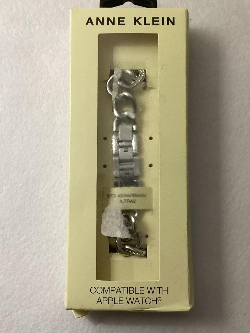 Anne Klein Silver-Tone Chain Link Watch Band for Apple Watch 42/44/45mm Ultra 2